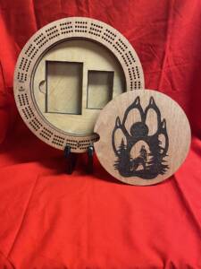 Wolf Cribbage Board