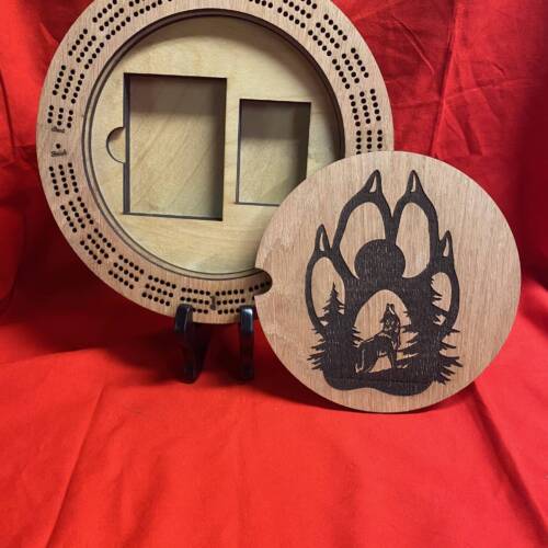 Wolf Cribbage Board