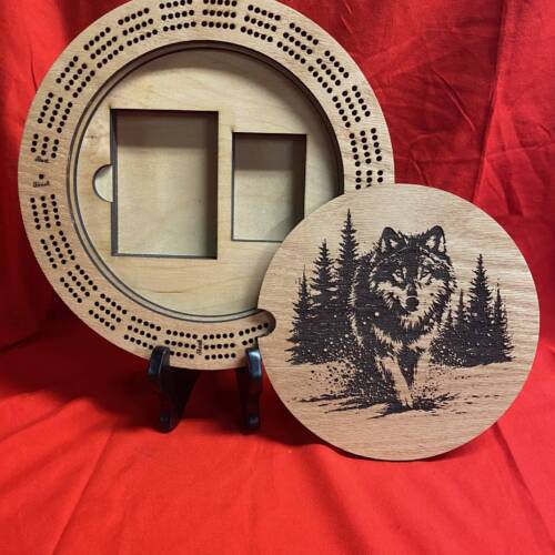 Wolf Cribbage Board 3